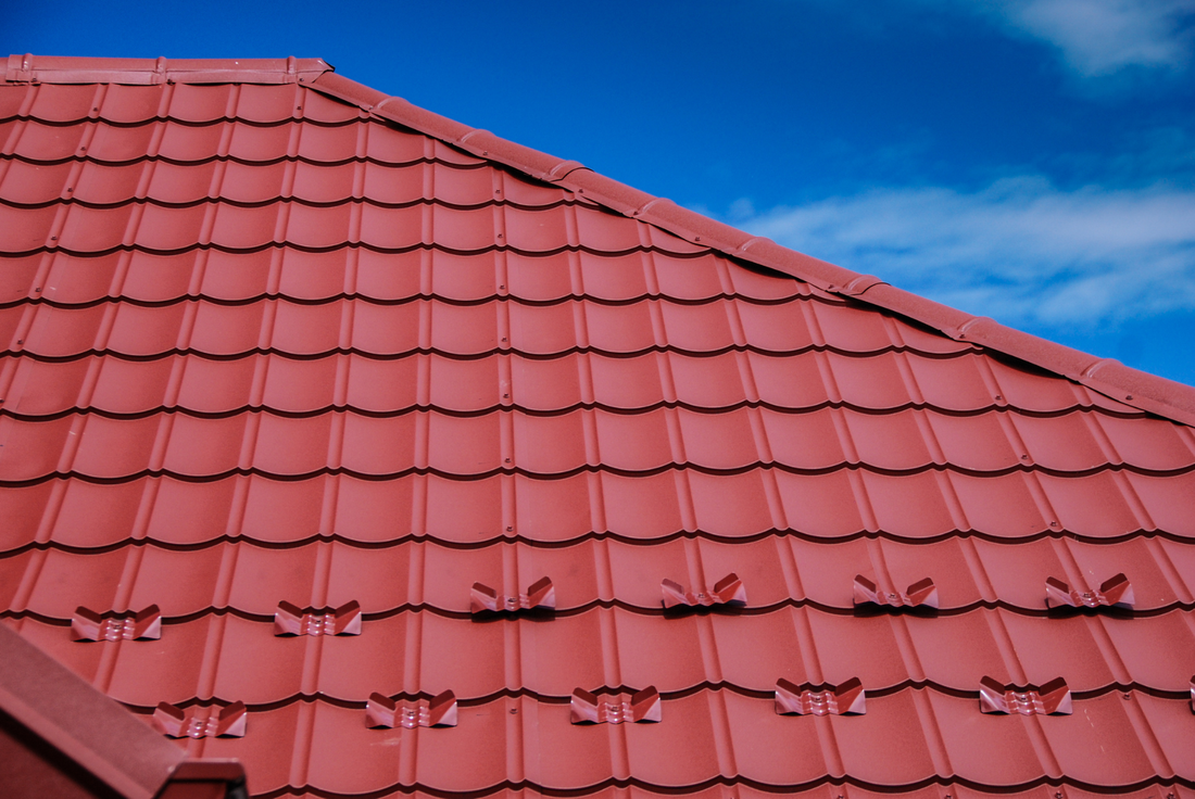 Red Metal Tile Roof in Newmarket ontario